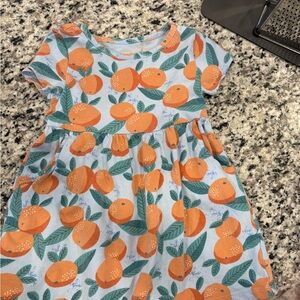 Wonder Nation Orange and Green Kids Dress